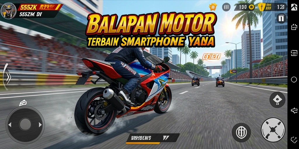 Gameplay seru balapan motor di <strong>555ZK</strong>