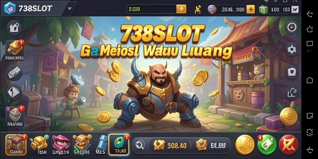 Tampilan gameplay 738SLOT dengan berbagai slot menarik.