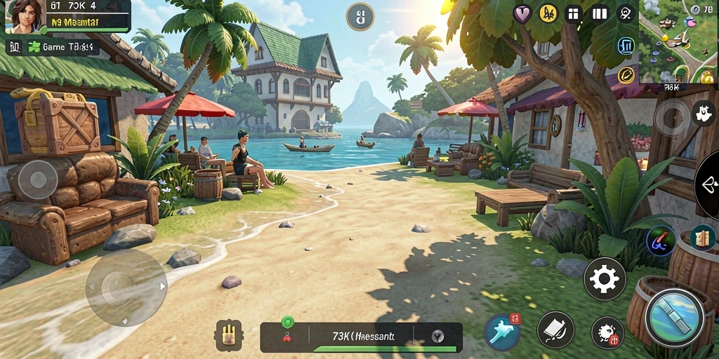 Screenshot utama 73K menunjukkan gameplay seru dan mengasyikkan.