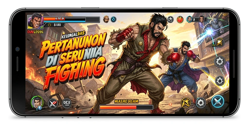 Tampilan gameplay pertarungan seru di 8180.