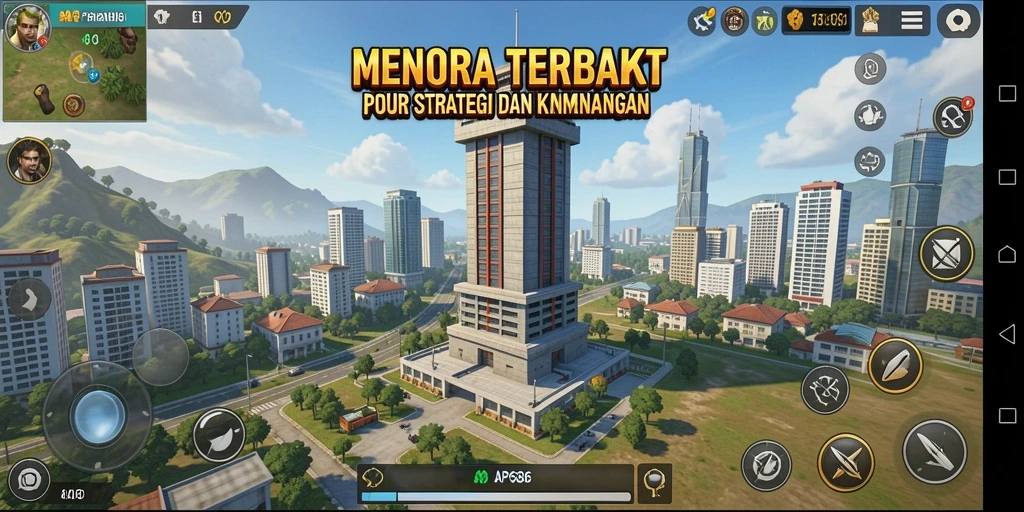 Screenshot menunjukkan aksi seru gameplay Tower Defense di AP686.