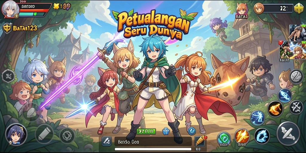 Screenshot BATA123 menampilkan aksi seru dalam petualangan anime.