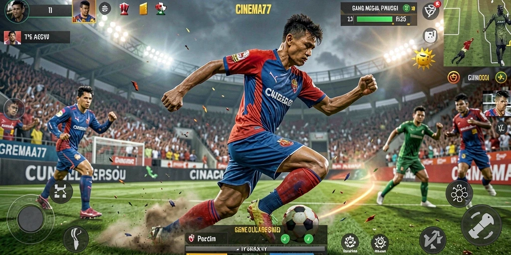 Tampilan gameplay CINEMA77 yang seru dan penuh aksi olahraga.