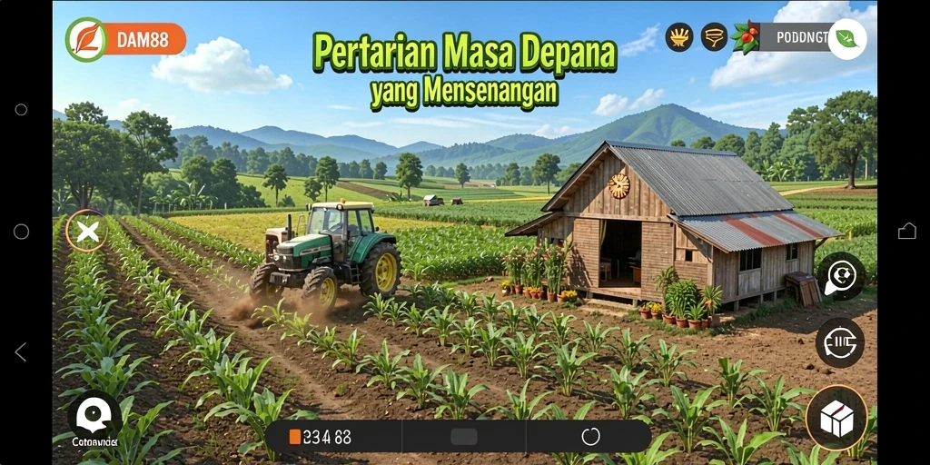 Tampilan gameplay menarik dari pertanian dalam DAM88.