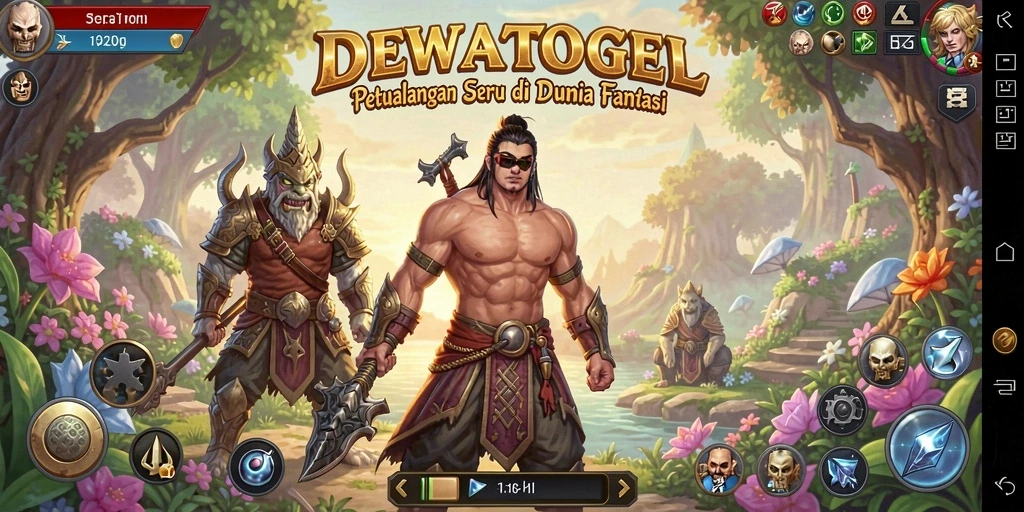 Tangkapan layar menampilkan aksi seru di DEWATOGEL.