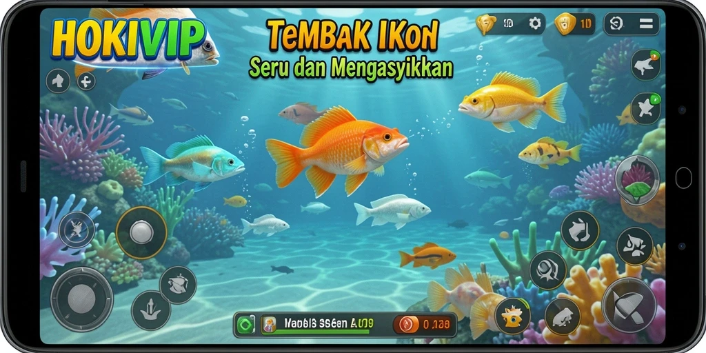 Screenshot gameplay HOKIVIP menampilkan momen menangkap ikan yang mengasyikkan.