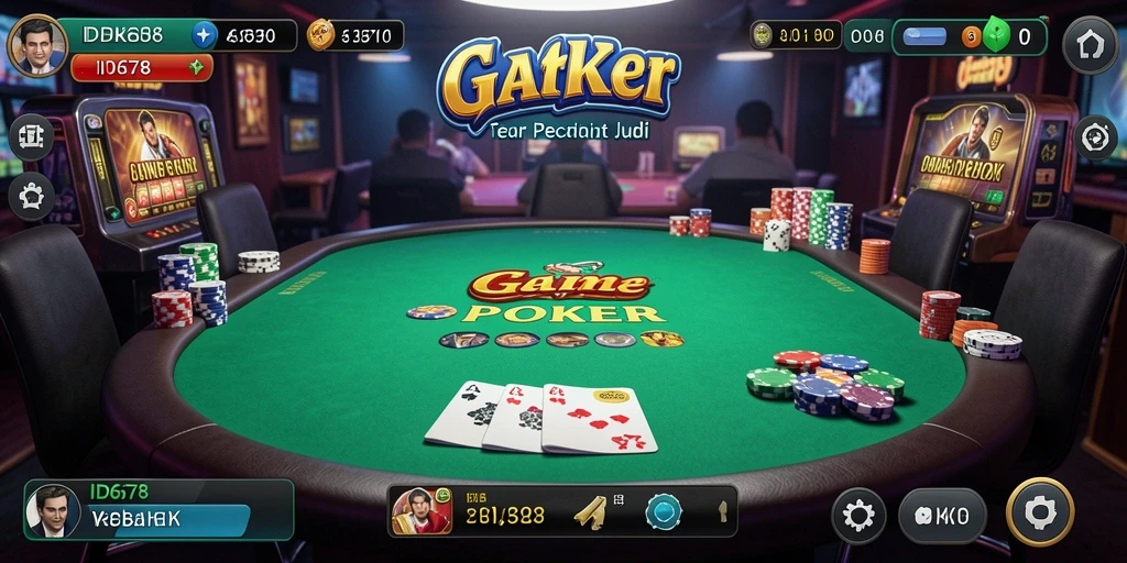 Tampilan gameplay seru dari game Poker ID678 yang mengasah keterampilan Anda.