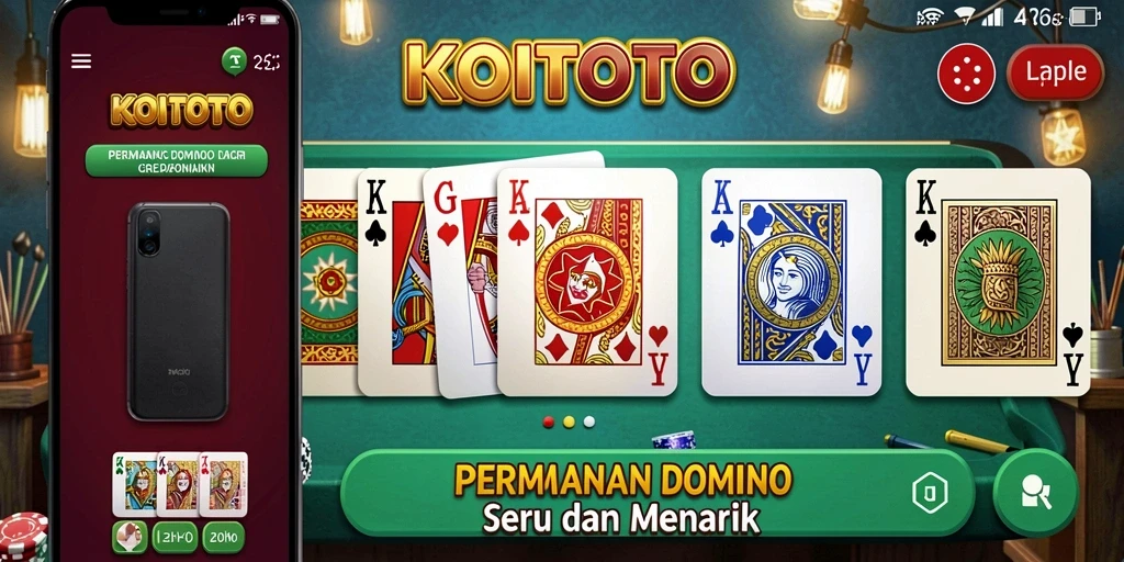Screenshot gameplay domino KOITOTO yang mendebarkan.