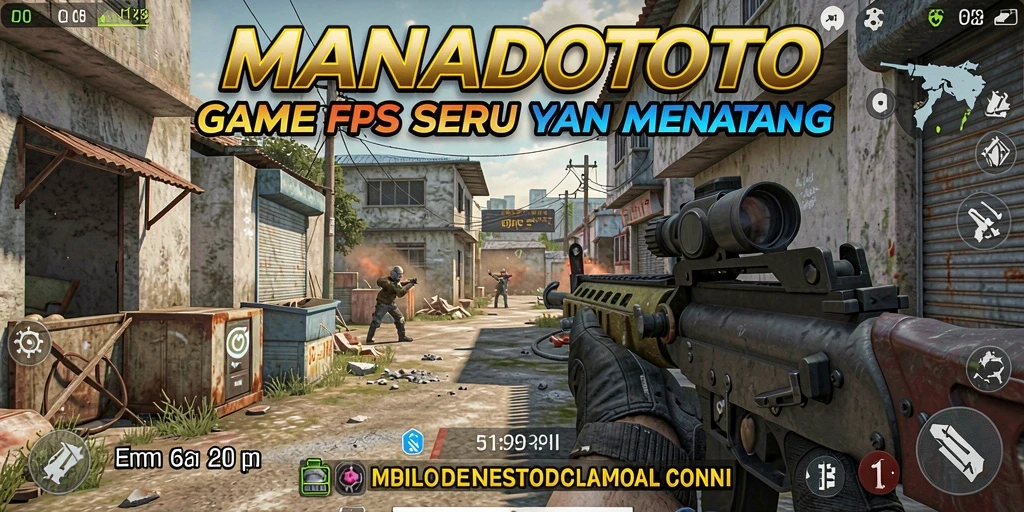 Tampilan gameplay seru dari MANADOTOTO dalam mode FPS.