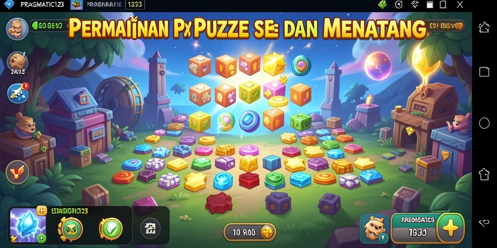 Tangkapan layar utama PRAGMATIC123 menampilkan pengalaman gameplay Puzzle yang menantang.