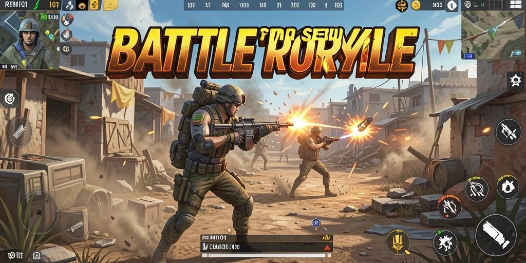 Gameplay seru REMI101 dalam pertarungan Battle Royale.