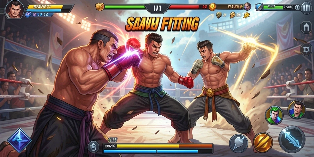 Tampilan gameplay mendebarkan di RSNVIP7 dengan aksi pertarungan seru.