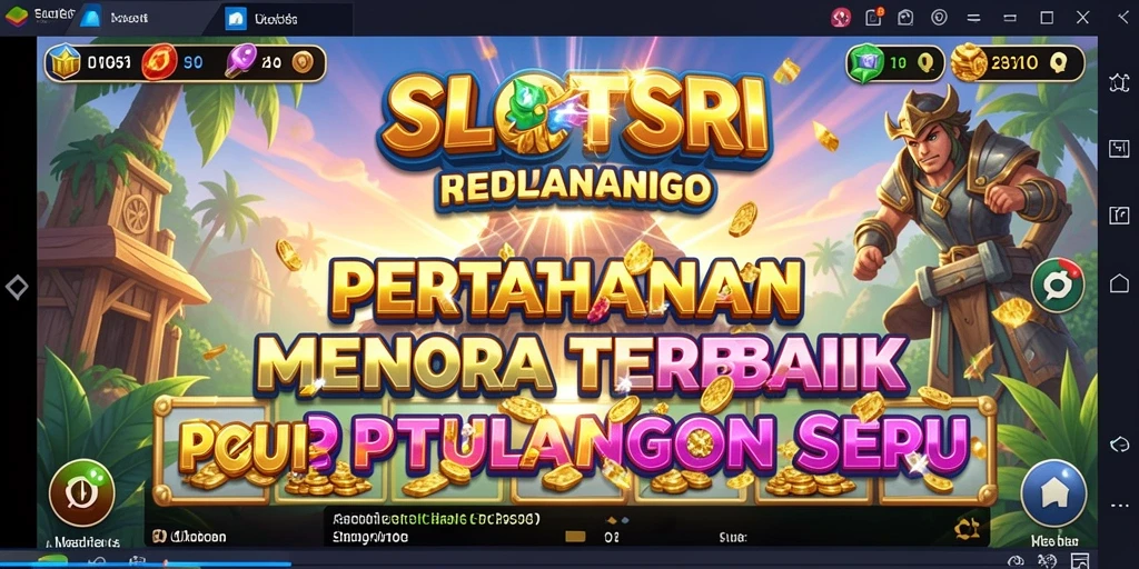 Tampilan gameplay SLOTSRI yang menegangkan dan strategis di Tower Defense.