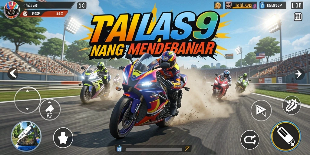 Gameplay TALAS89 menampilkan kecepatan mengesankan dan aksi balapan seru.