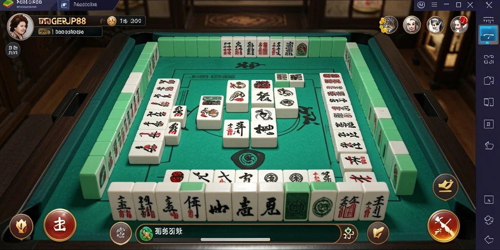 Screenshot utama TIGERJP88 menampilkan gameplay Mahjong yang menggugah semangat.