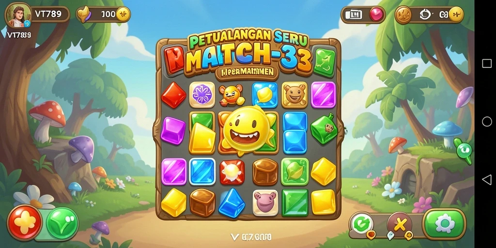 Tampilan gameplay VT789 yang seru dan menantang dalam kategori Match-3.