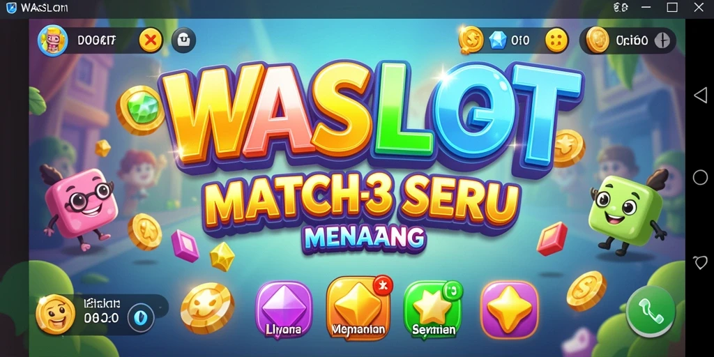 Tampilan gameplay seru dalam WASLOT dengan tantangan Match-3.