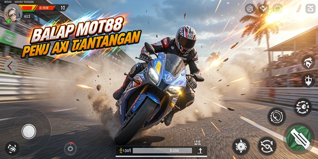 Gameplay mendebarkan dari WOW388 saat balap motor berlangsung.